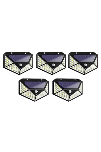OEM ELDIN Set 5 lampi solare de exterior cu 100 LED-uri și senzor de mișcare autonomie mare