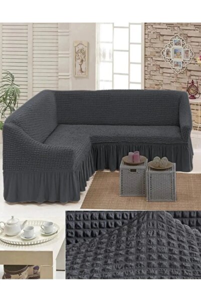 upmall أريكة زاوية Bürümcük، غطاء أريكة، غطاء أريكة، مطاط، مع تنورة، زاوية L ...