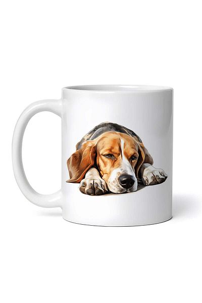 OEM Personalized white mug, American Beagle, INOVATIX®. 330 ml