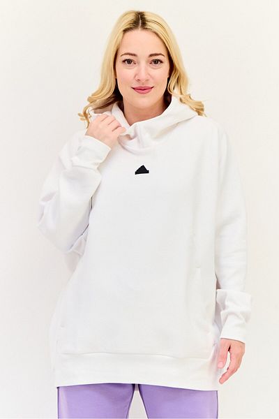 adidas Women Sportswear Fit Long Sleeves Outdoor Hoodie, White