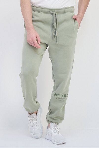 Brooklyn Men Regular Fit Brand Logo Sweatpants, Sage Green