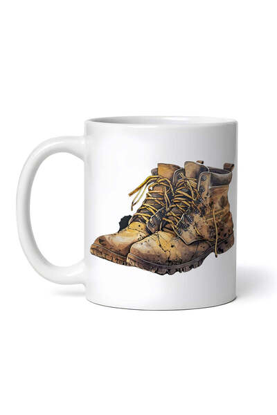 OEM Cană albă personalizată, bocanci de drumeție, Inovatix®. 330 ml