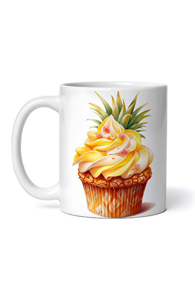 OEM Cană albă personalizată, brioșă cu ananas, Inovatix®. 330 ml