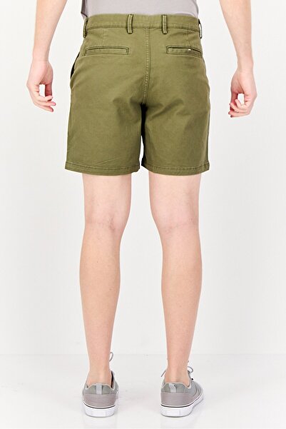 GAP Men Regular Fit Solid 7 Inseam Chino Shorts, Olive