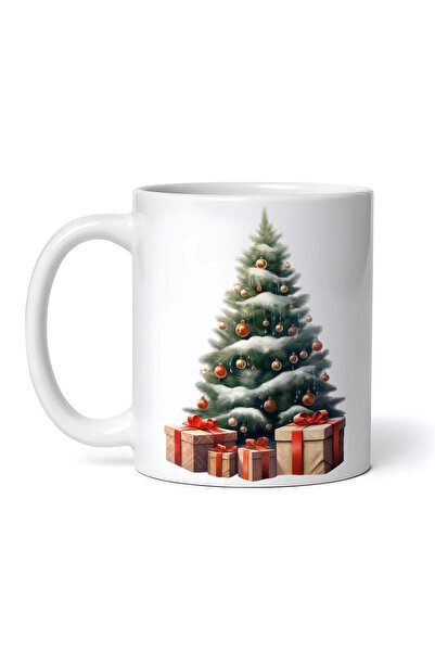 OEM Εξατομικευμένη Λευκή Κούπα, Χιονισμένο Χριστουγεννιάτικο Δέντρο, Inovatix...