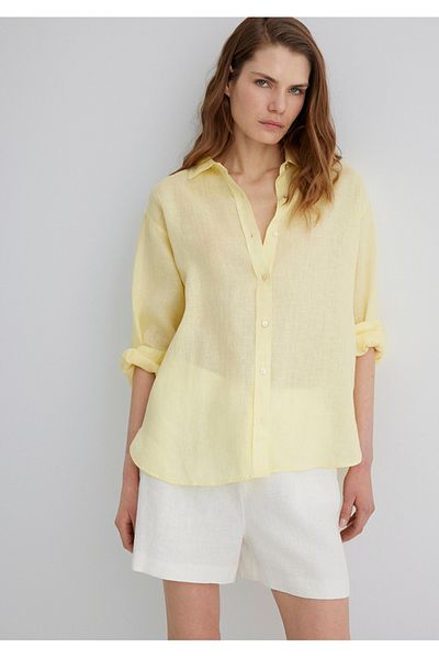 Mavi 100% Linen Loose Fit Shirt.