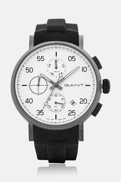 Gant Men G Gww037003 Rubber Analog Watch 44 Mm, Black