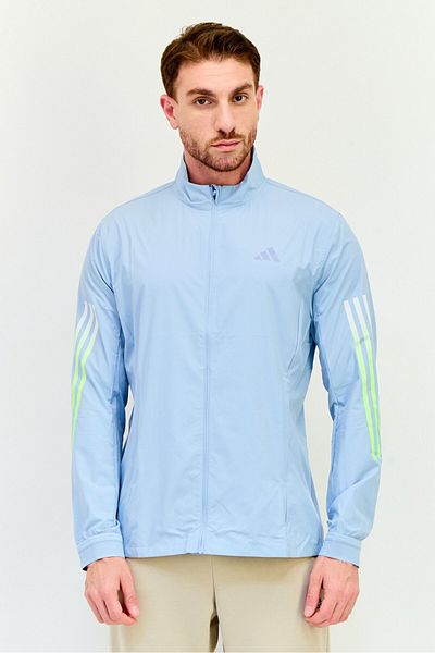 adidas Men Slim Fit Long Sleeve Training Jacket, Light Blue