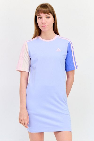 adidas Women Sportswear Fit Short Sleeves Outdoor Dress, Light Blue