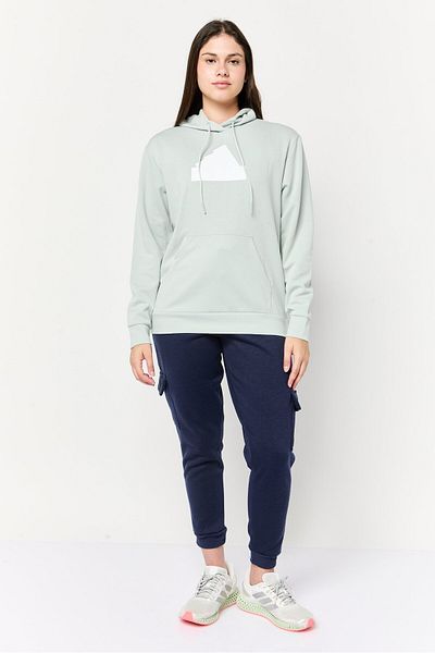 adidas Women Sportswear Fit Long Sleeve Outdoor Hoodie, Sage Green