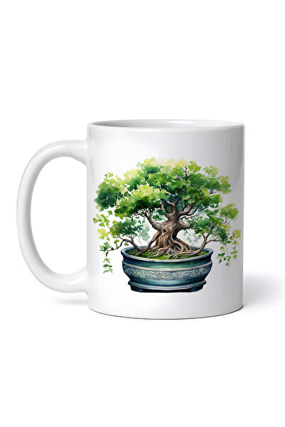 OEM Cană albă personalizată, Bonsai Democritus, INOVATIX®. 330ml