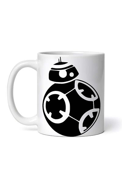 OEM Personalized white mug, BB-8 walking, INOVATIX®. 330ml