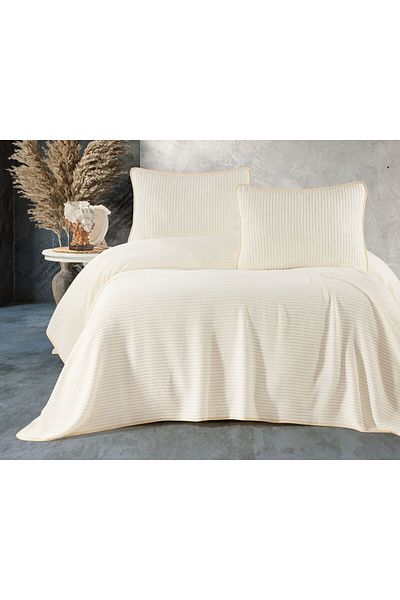 AsilHome Soft Textured Pique Set - Breathable Fabric Modern Pattern Double Pique Set of 3
