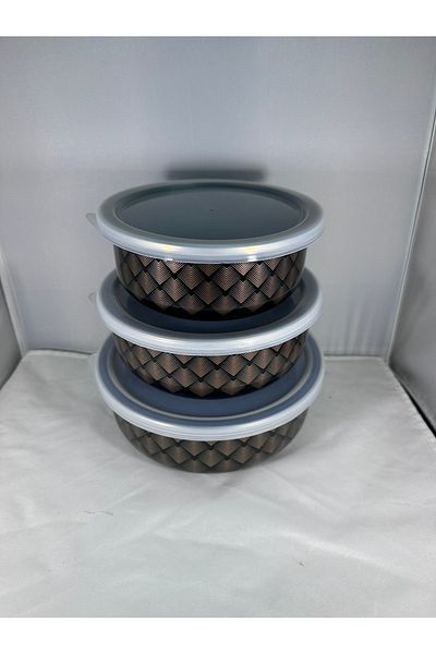 EmayeBurada Flame Enamel Luxury Enamel 3 Size Storage Container, Air Tight Enamel Storage Container Organizer