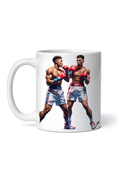 OEM Cană albă personalizată, Boxeri în echipament, INOVATIX®. 330ml