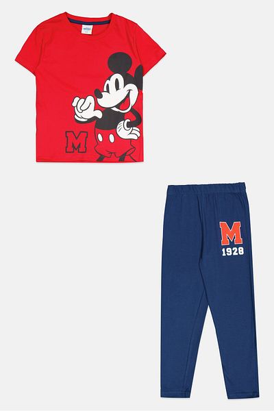 Disney Kids Boy 2 Pieces Mickey Mouse Pajama Set, Multicolor