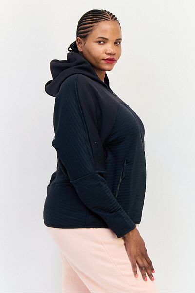 adidas Women Plus Size Long Sleeve Outdoor Sweatshirt, Black