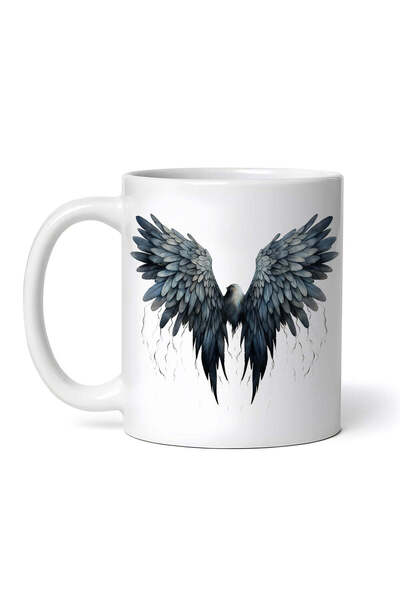 OEM Cană albă personalizată, Iustin Angel Wings, Inovatix®. 330 ml