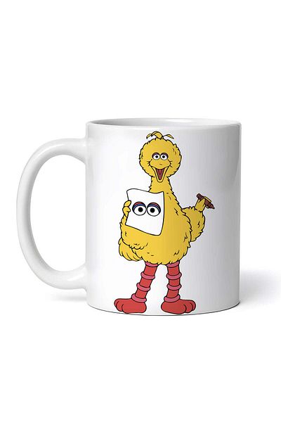 OEM Personalized White Mug, Big Bird Sesame Street Colors, Inovatix®. 330ml