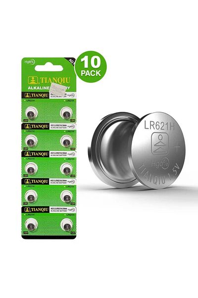 TIANQIU Ag1/ Lr621h/ 364a 1.5v Alkaline Batteries - 10 Pieces