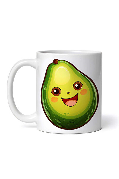 OEM Εξατομικευμένη Λευκή Κούπα, Γελαστό Αβοκάντο, Inovatix®. 330ml
