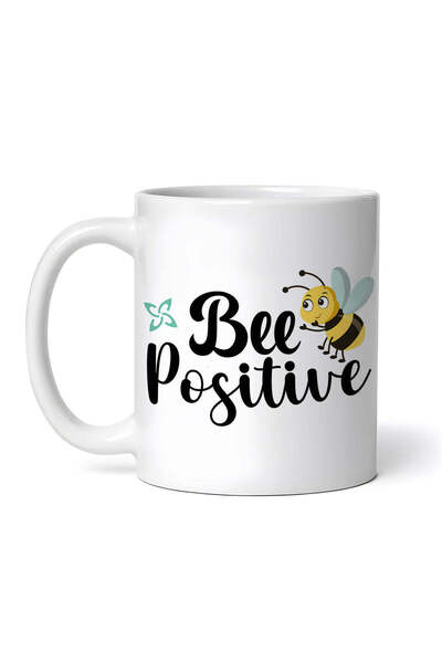 OEM Εξατομικευμένη Λευκή Κούπα, Albinuta Bee Positive, Inovatix®. 330 ml