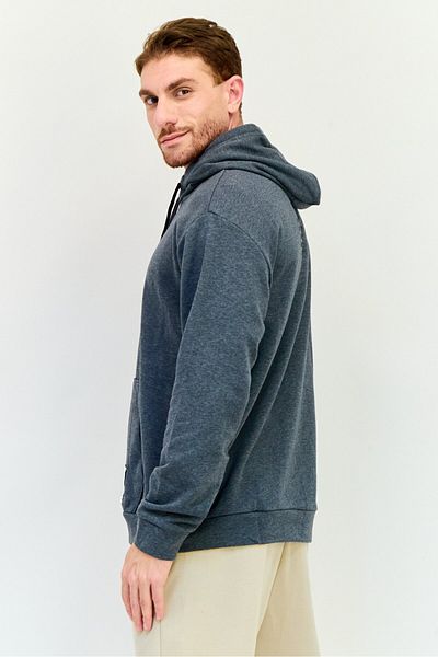adidas Men Sportswear Fit Long Sleeves Outdoor Hoodie, Grey