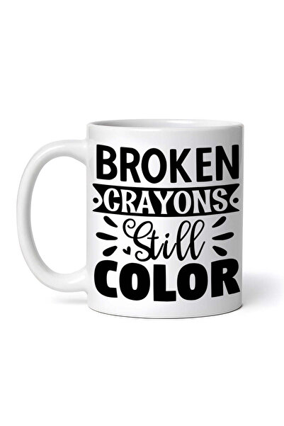 OEM Cană albă personalizată, creioane colorate cu creioane sparte, INOVATIX®....