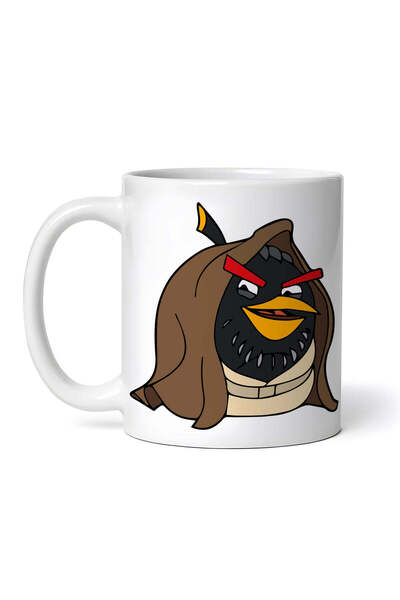 OEM Cană albă personalizată, Angry Birds Star War Obi furios, INOVATIX®. 330ml