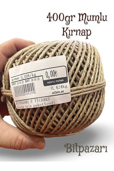 izmir Bitpazarı 400 G. Waxed Whip Rope - Waxed Jute Rope - Premium Quality