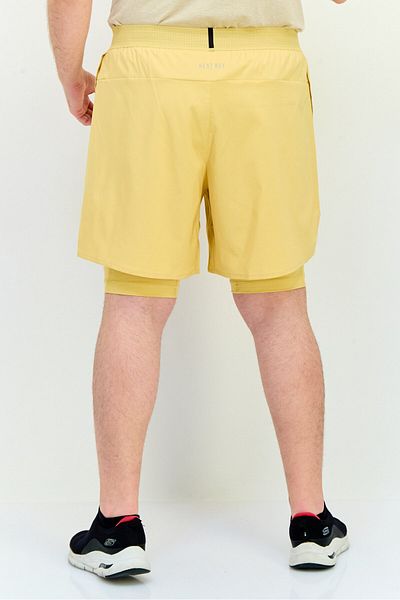 adidas Men Sportswear Fit 7 Inseam 2 In 1 Training Shorts, Yellow
