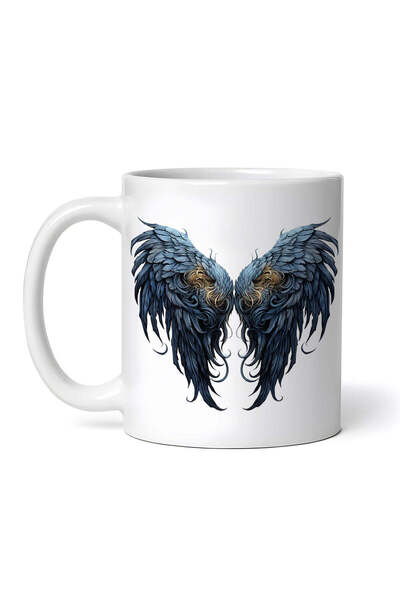 OEM Cană albă personalizată, aripi de înger cu busuioc, Inovatix®. 330 ml