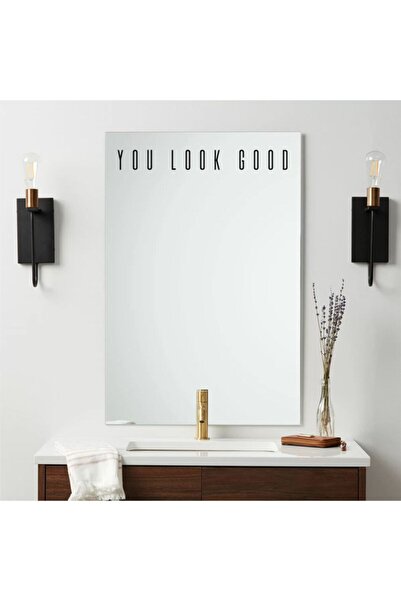 hediyenebak ملصق تزيين المرآة - أنت تبدو جيدًا - 40x5 سم
