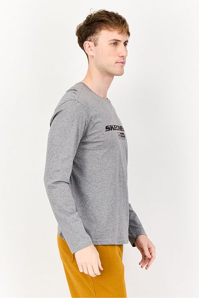SKECHERS Men Sportswear Fit Long Sleeve Outdoor T-shirt, Grey