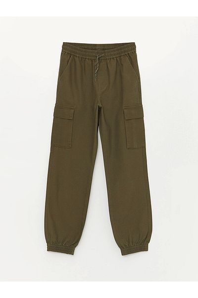 LC Waikiki Lcw Kids Khaki Elastic Waist Boys Cargo Jogger Pants