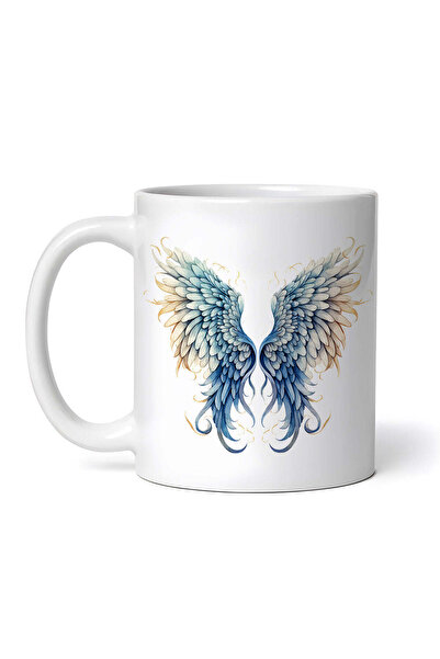 OEM Εξατομικευμένη Λευκή Κούπα, Φτερά Αγγέλου του Διονύσου, Inovatix®. 330ml