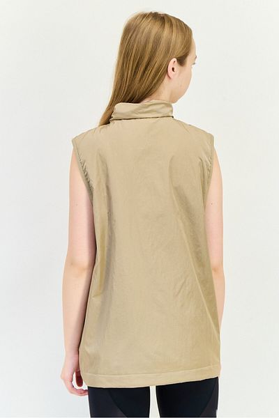 adidas Women Loose Fit Sleeveless Outdoor Vest Jacket, Tan
