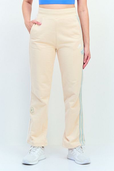 adidas Women Sportswear Fit Drawstring Wide Leg Sweatpants, Beiege