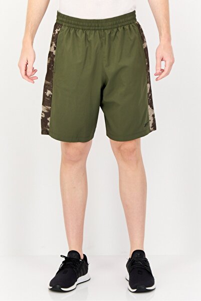 Reebok شورت تدريب رياضي للرجال، زيتوني غامق