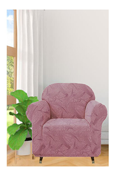 upmall غطاء مقعد فردي بنمط جاكار الصحراء، غطاء كرسي بذراعين، قطعة واحدة مع مطاط