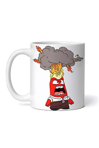 OEM Cană albă personalizată, Anger Inside Out Disney In Flames, Inovatix®. 330ml