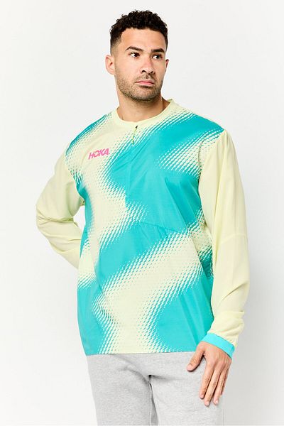 hoka Men Sportswear Fit Long Sleeve Training Wind Shell Jacket, Multicolor