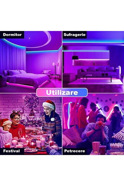 SIKS 4 LED Strip Kit, White Rolls, Bluetooth, 20 m (4 x 5m), IP65 Protection Rating, Multicolor