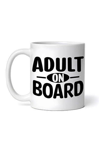 OEM Cană albă personalizată, Adult on board, INOVATIX®. 330 ml