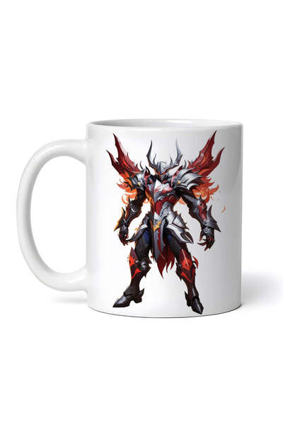 OEM Cană albă personalizată, costum Aatrox, INOVATIX®. 330 ml