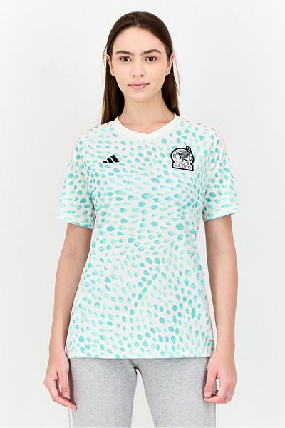 adidas Women Sportswear Fit Short Sleeve Mexico Football Jersey, Multicolor