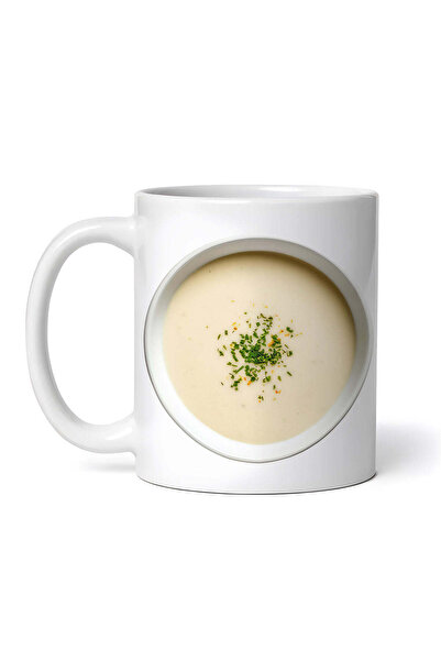 OEM Cană albă personalizată, bol cu ​​supă și legume, INOVATIX®. 330ml