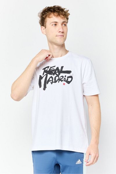 adidas Men Sportswear Fit Short Sleeves Outdoor T-Shirt, White