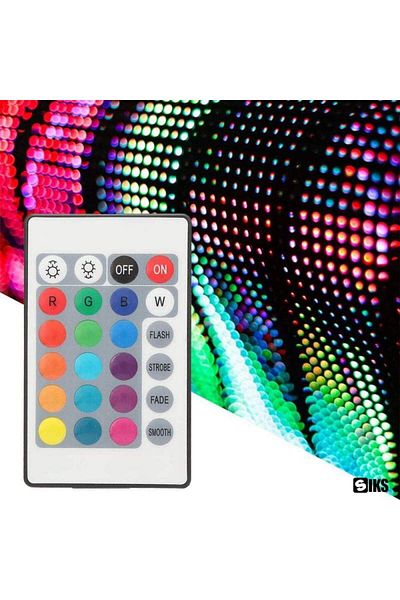 SIKS Rgb Led Remote Control, Led Strip Control, 84 X 53 X 7 Mm, On/off, 24 Buttons, 7 Colors