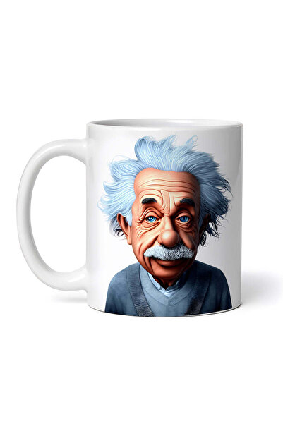 OEM Cană albă personalizată, Albert Einstein, INOVATIX®. 330 ml